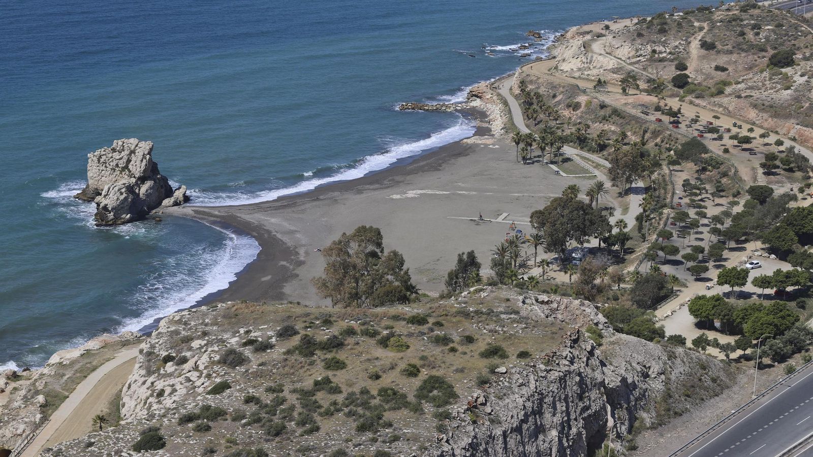 La playa del Peñón del Cuervo.