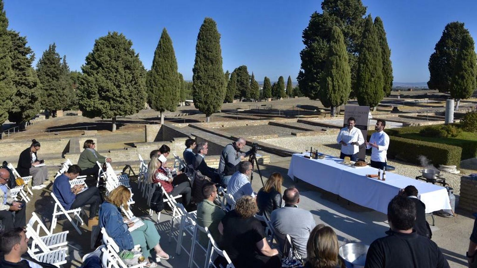 'Showcooking' en la Casa de los Pájaros de Itálica.