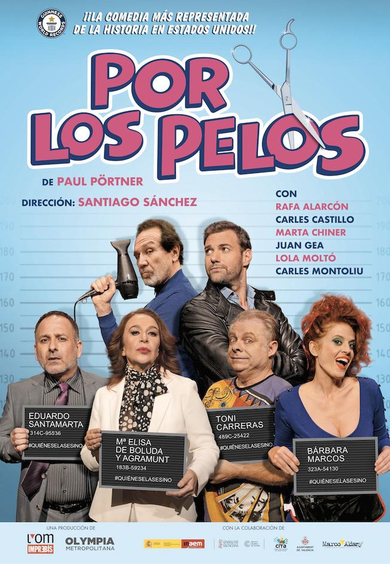 El cartel de la obra de teatro 'Por los pelos'.