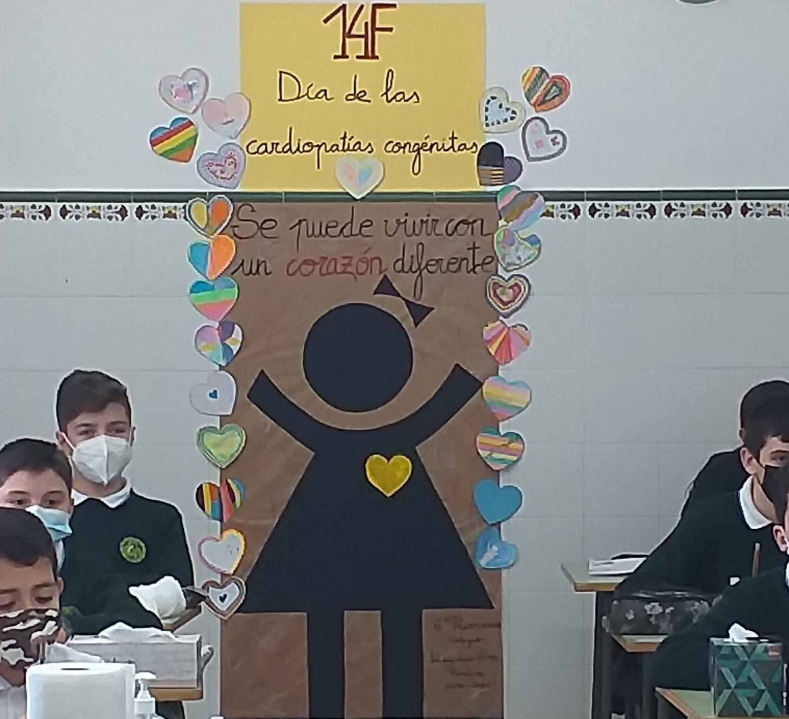 Alumnos del Colegio Juan Luis Vives en la jornada de sensibilización.