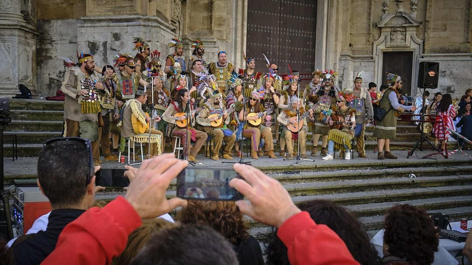 El coro 'Gran Reserva' durante el concurso de presentaciones.