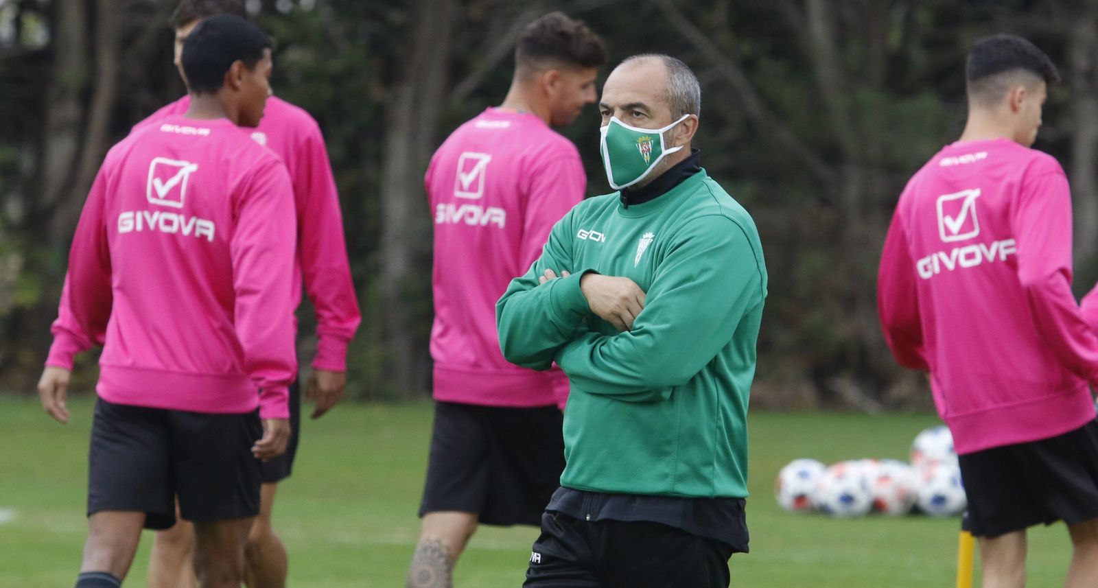 Sabas, en un reciente entrenamiento del Córdoba CF.