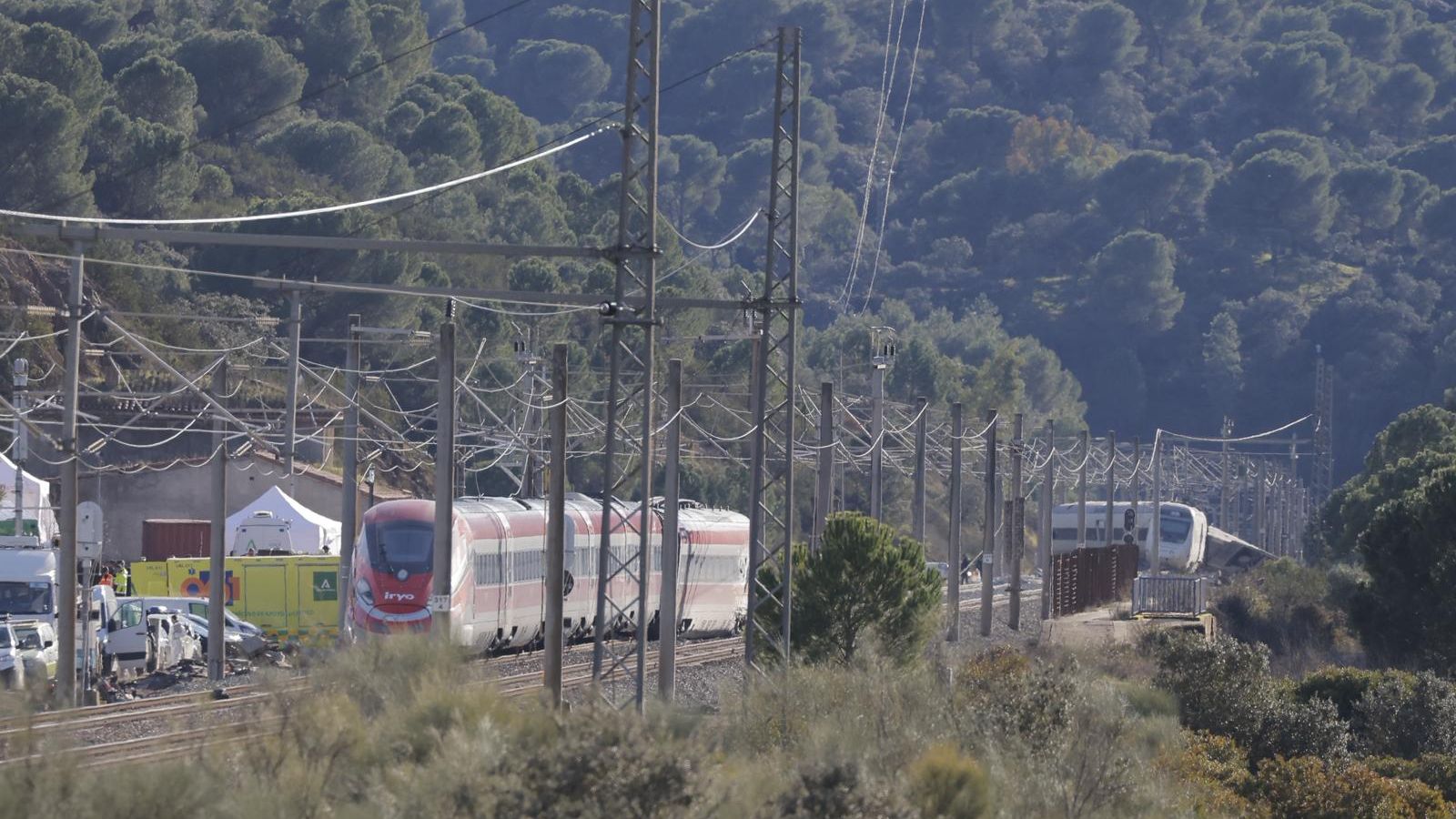 Los trenes accidentados en la localidad cordobesa de Adamuz