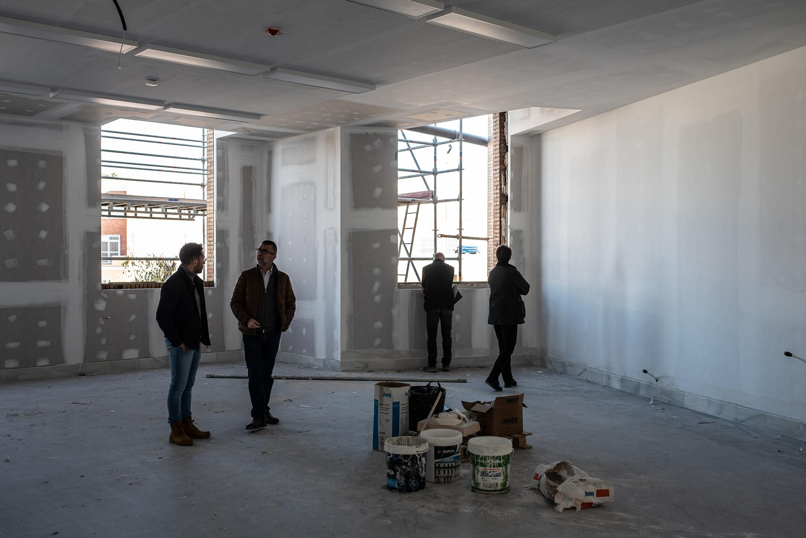 Una visita a las obras del IES La Rábida, en imágenes