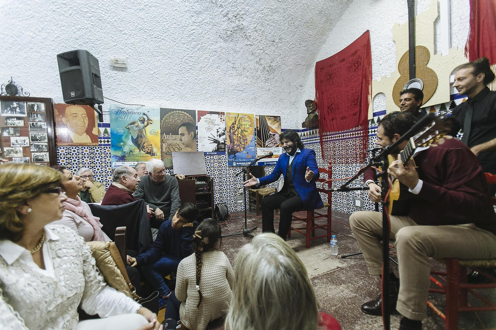 Antonio Reyes y Diego del Morao, en la peña Enrique El Mellizo