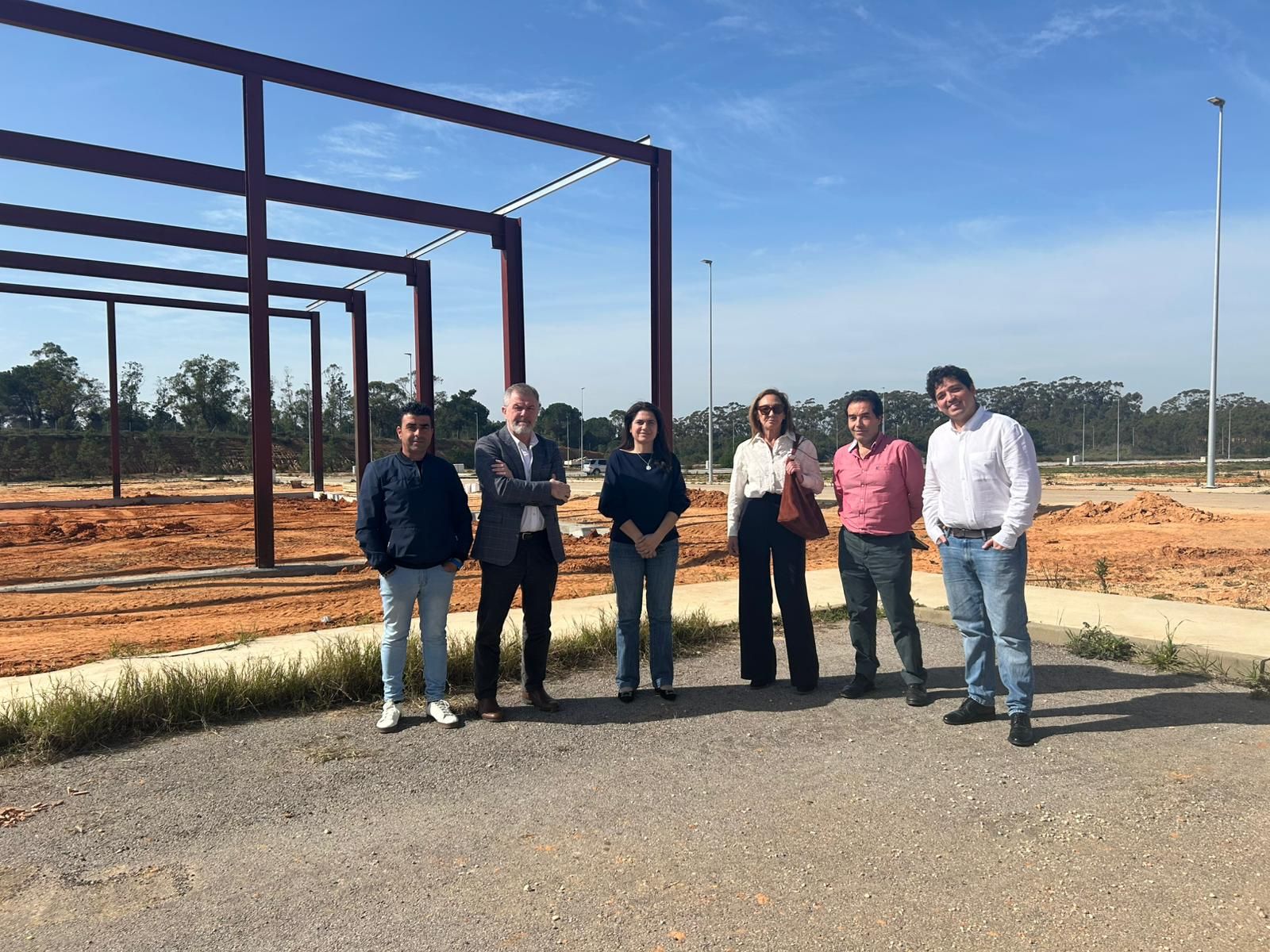 Visita a la ampliación del Polígono Industrial El Algarrobito, en Moguer.