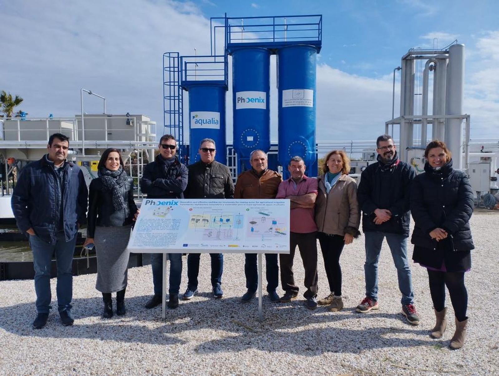 Un momento de la visita de COAG a la depuradora de El Toyo