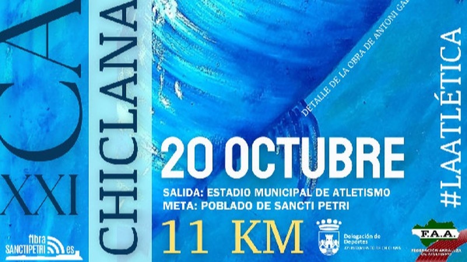 Cartel promocional de la actividad deportiva.