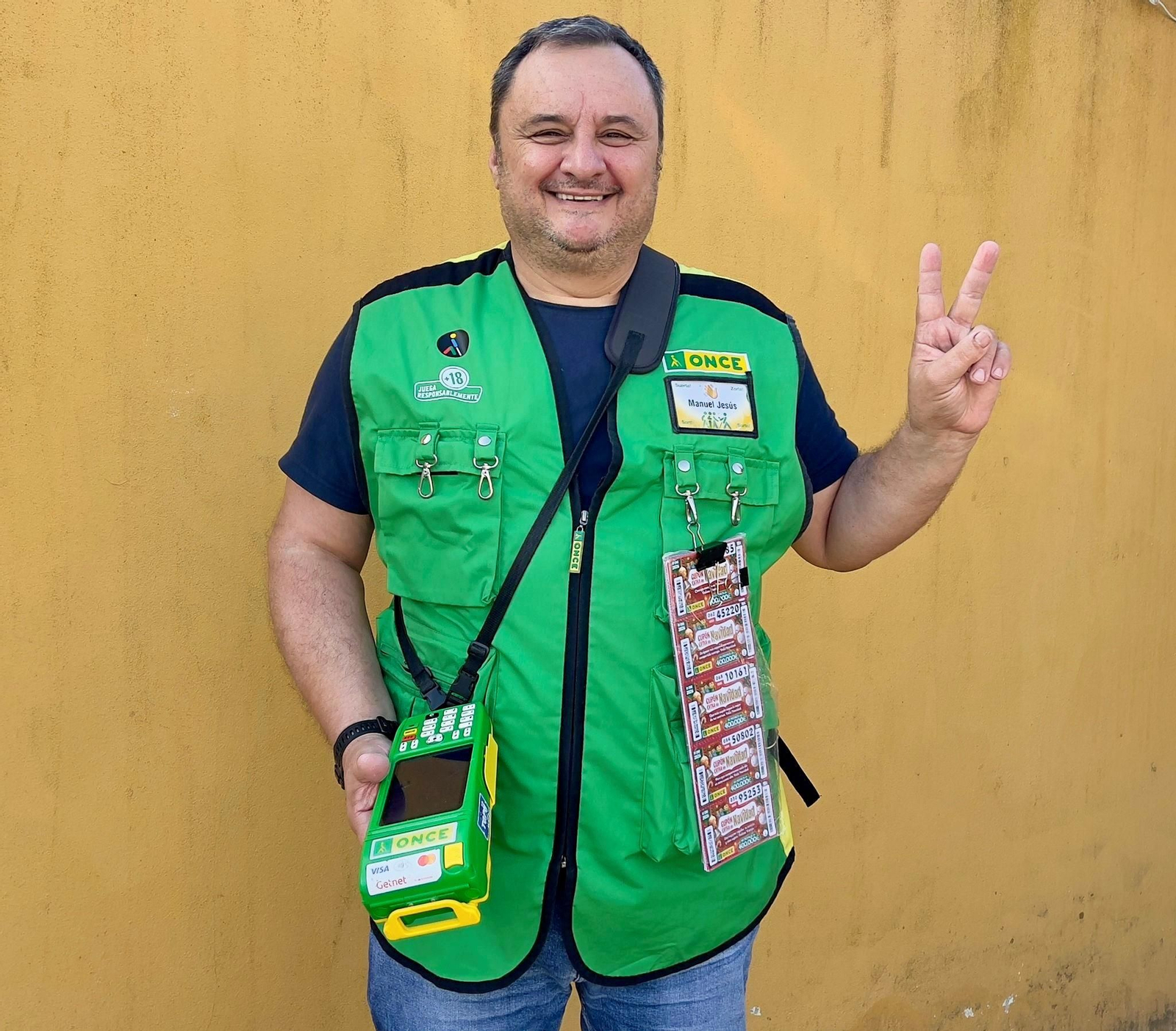 Manuel Valverde, vendedor de la ONCE, ha repartido 350.000 euros en premios en Chiclana.