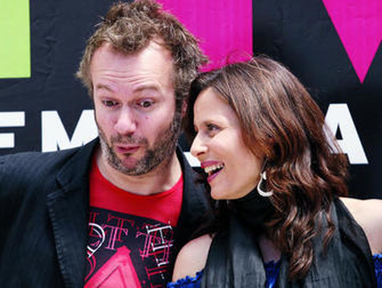 Tristán Ulloa y Aitana Sánchez Gijón ayer en Málaga tras la proyección de la película 'The frost'.