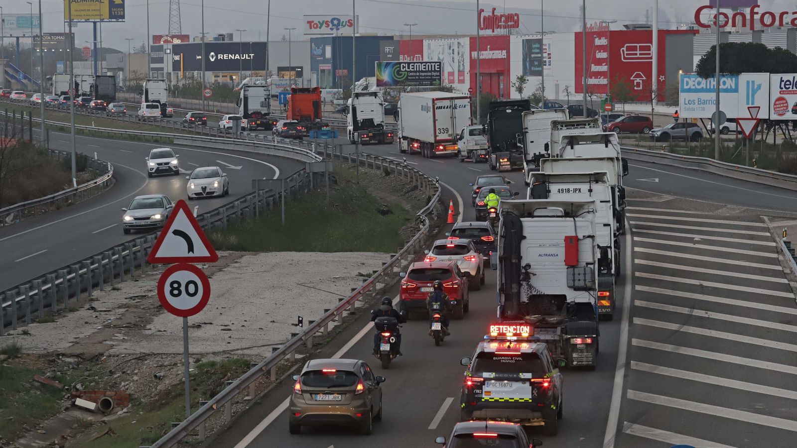 Fotos de la marcha de camiones en el Campo de Gibraltar