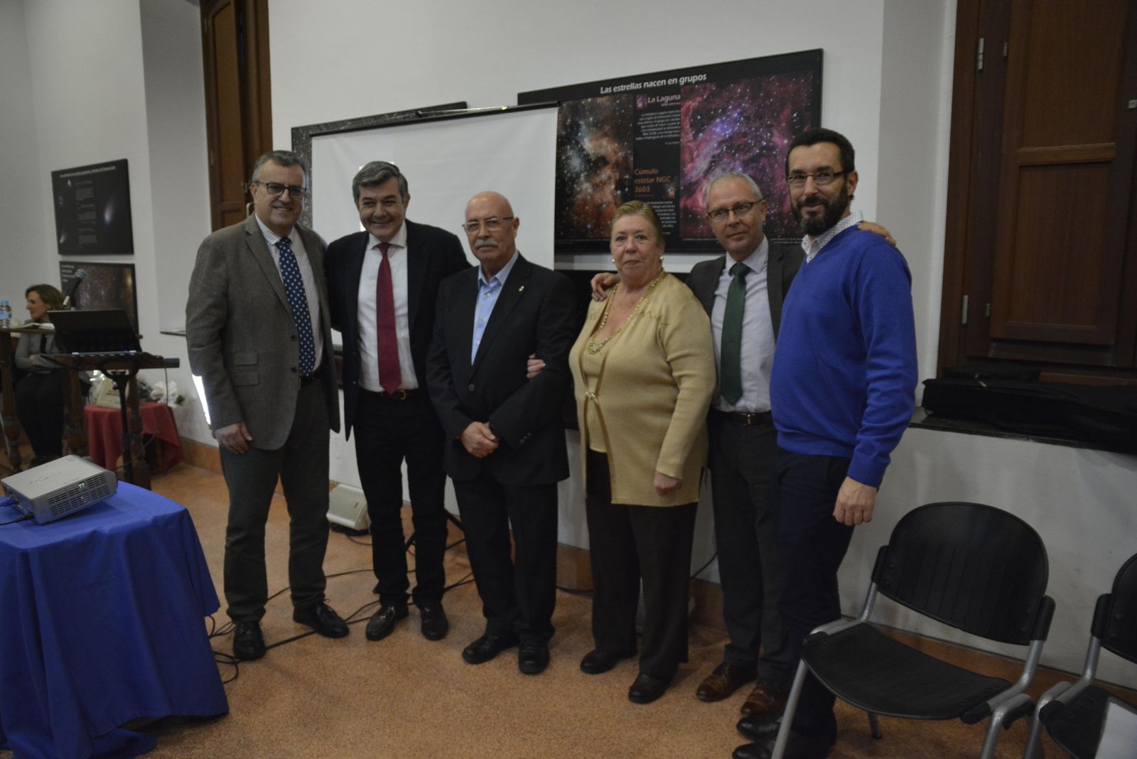 Ángel Gavino, Luis Ángel Fernández, Salvador Pagán, Ana León, Juan Luis Belizón y Juan Franco.