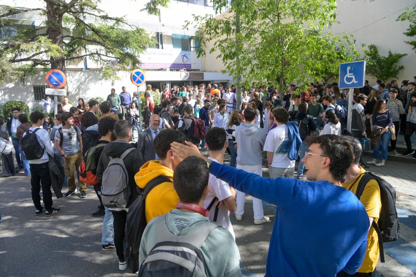 Simulacro en la Facultad de Ciencias de la Universidad de Granada