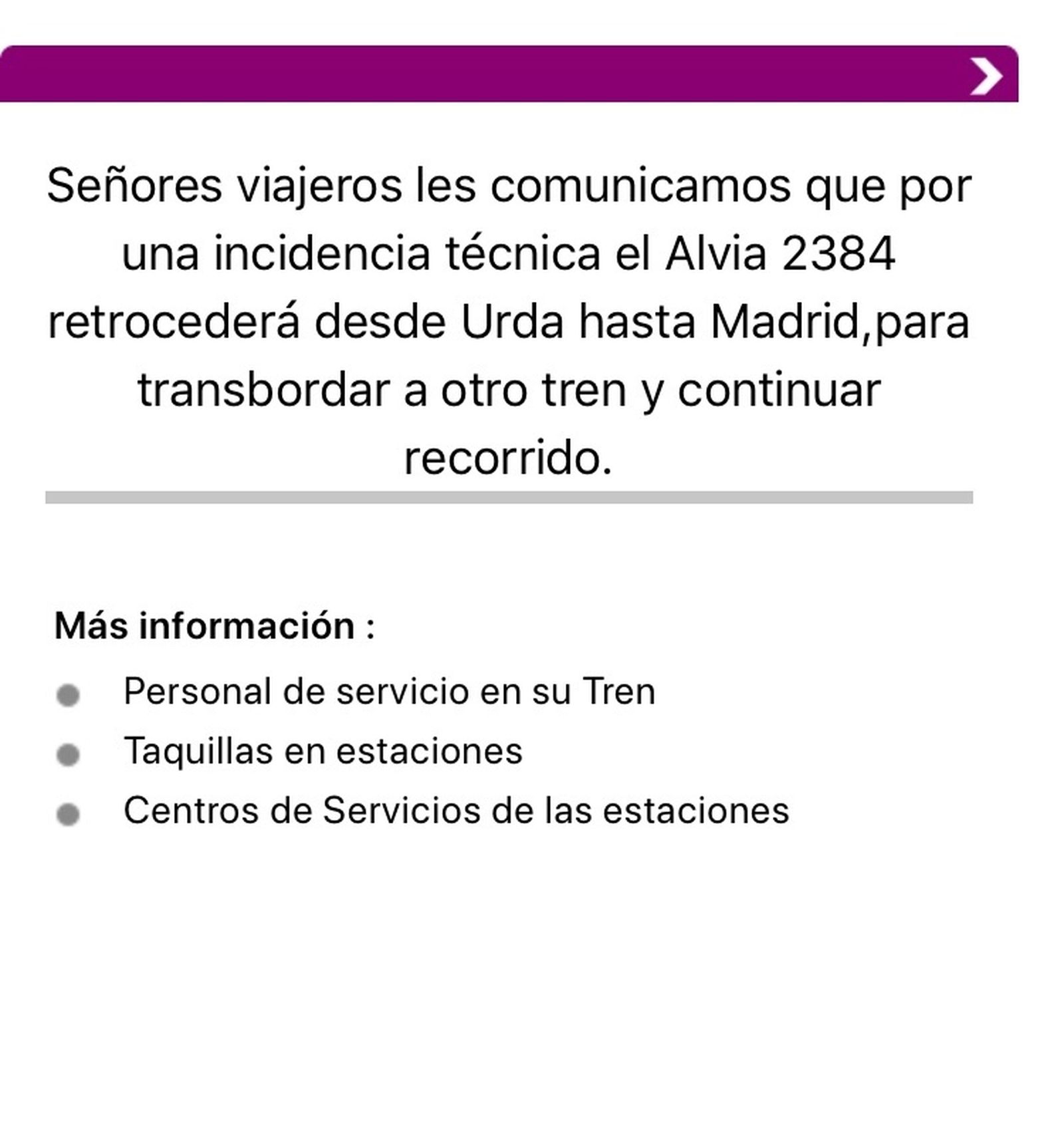 Un tren de Madrid a Huelva regresa  a Atocha desde Toledo por avería