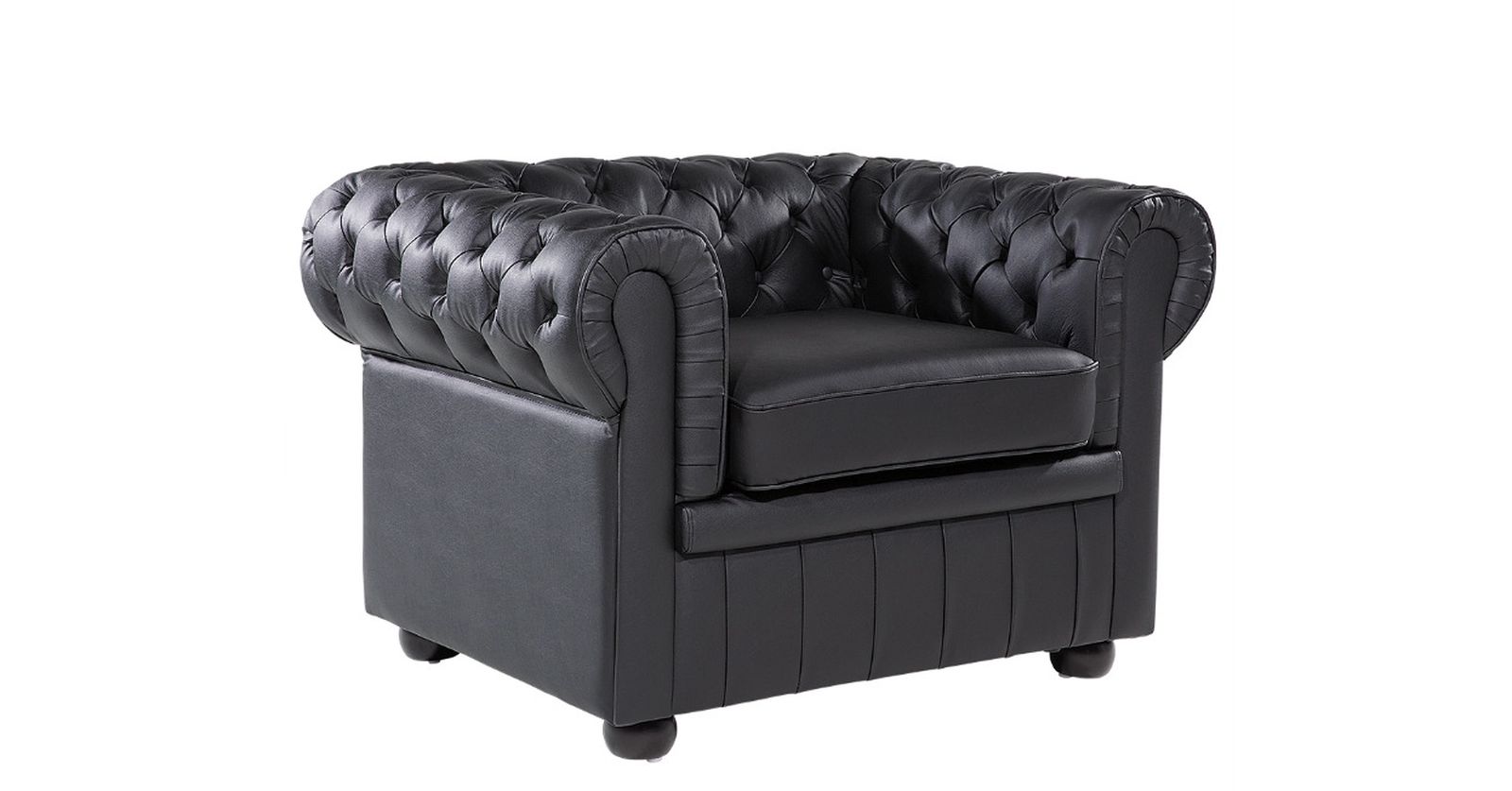 Sillón Beliani Chesterfiel de piel