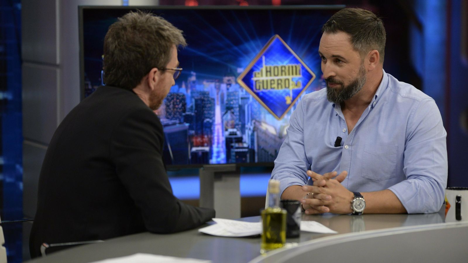 Un momento de la entrevista de Santiago Abascal