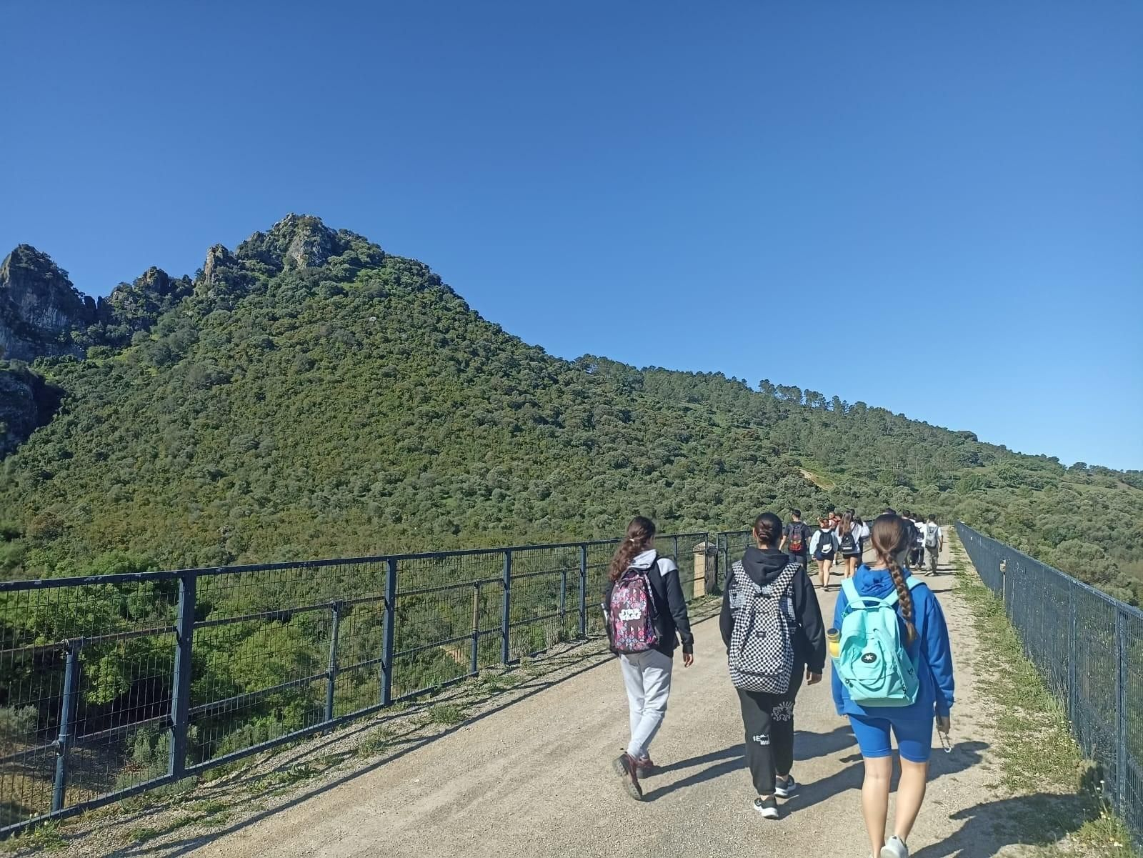 Visita escolar a la Vía Verde.