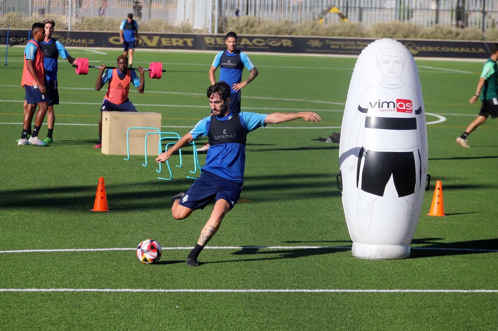 Imágenes del entrenamiento del Recre