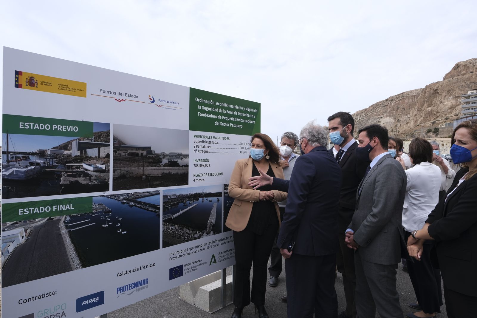 Fotogalería visita obras nuevo fondeadero del Puerto Pesquero de Almería