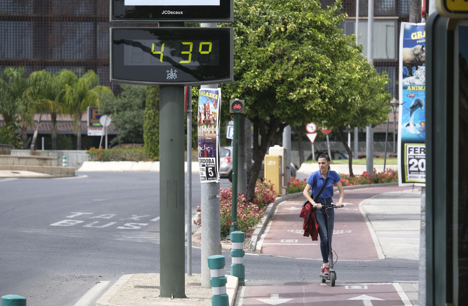 Un termómetro marca 43 grados en Córdoba.