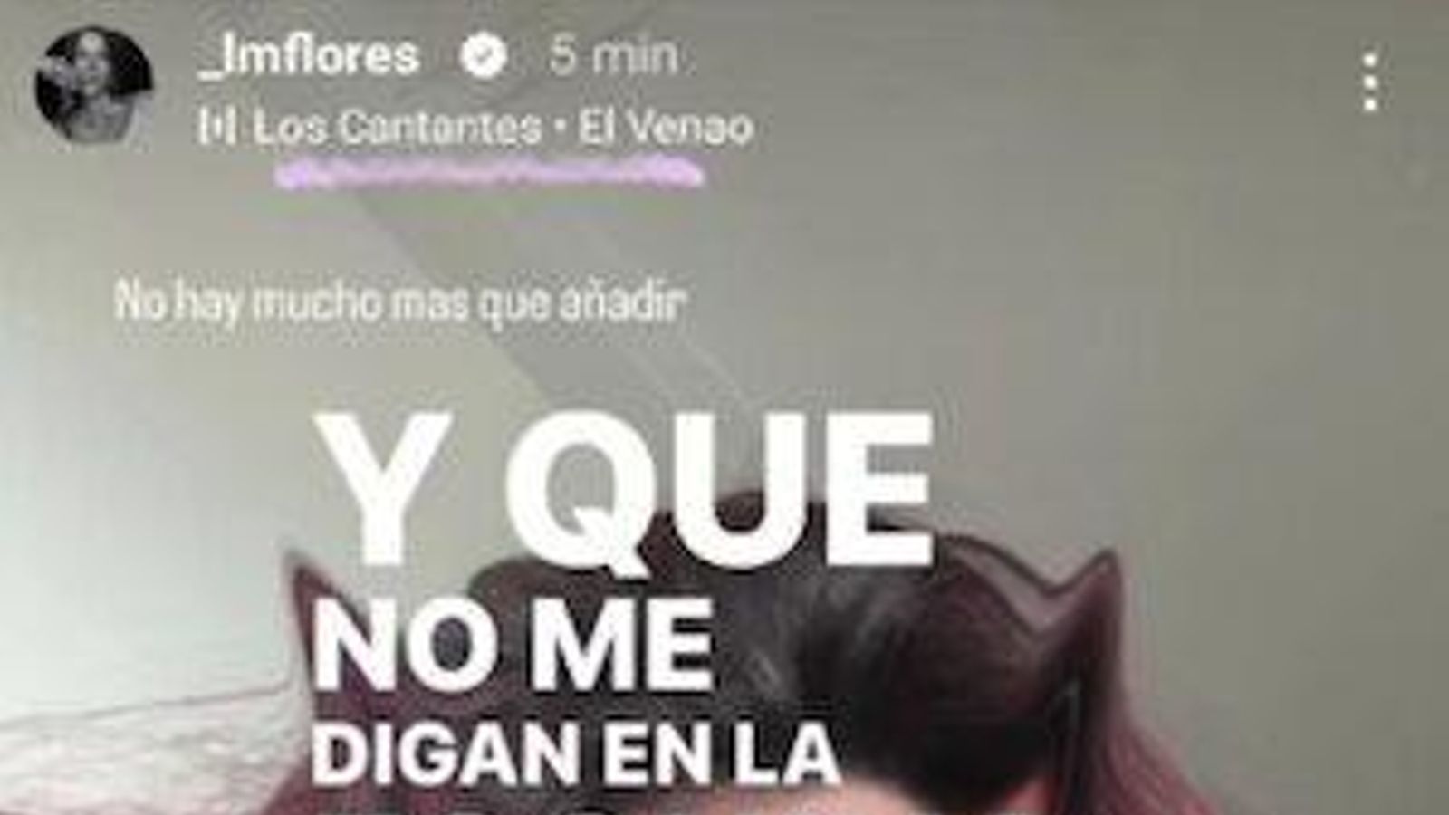 Historia de Instagram de Laura Matamoros