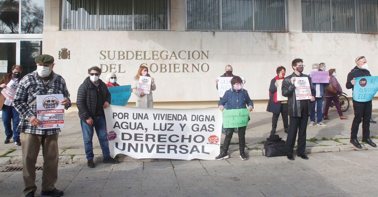 Concentración de las Marchas de la Dignidad por el alto precio del recibo de la luz.