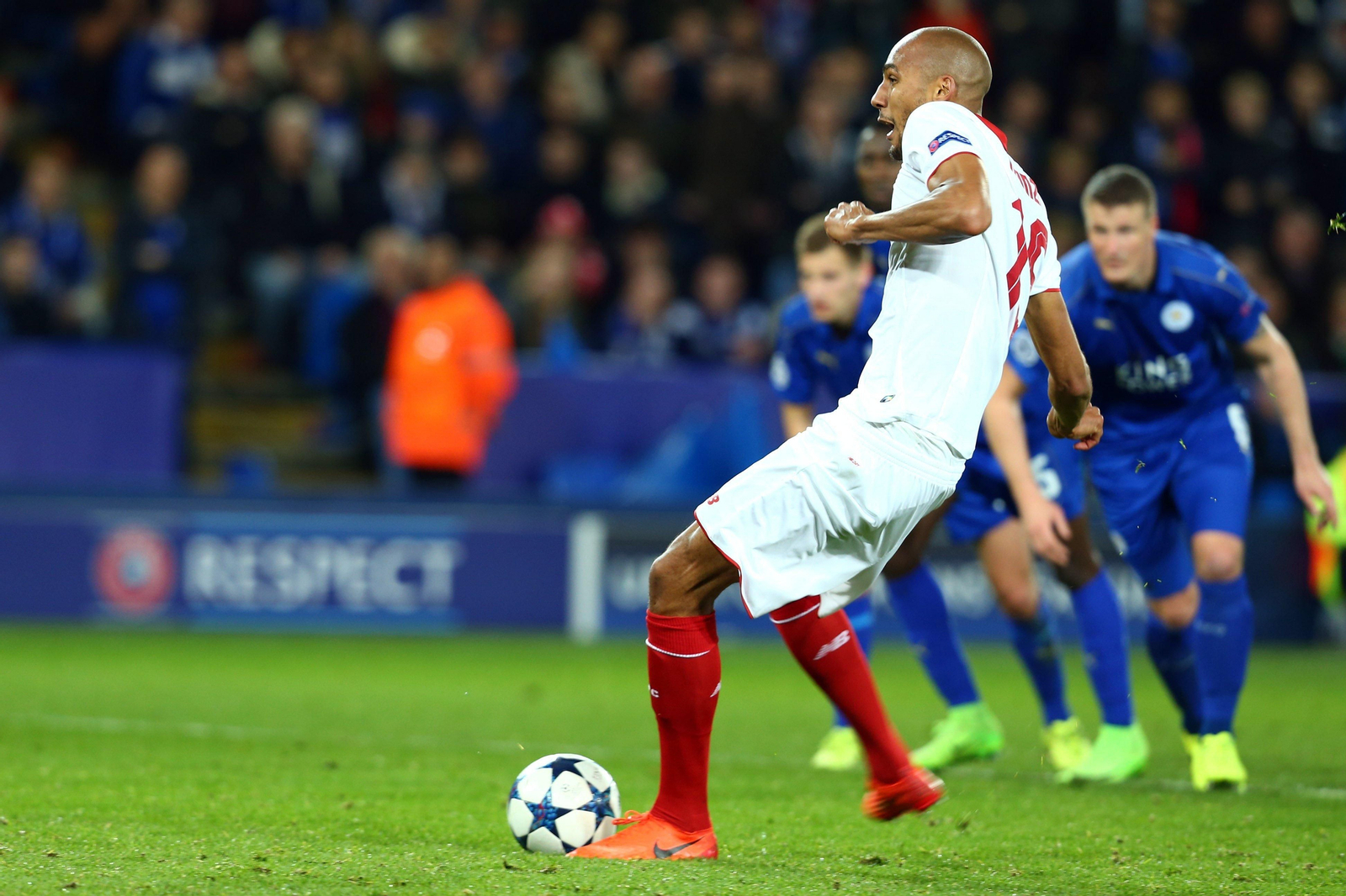 El Leicester-Sevilla FC, en imágenes