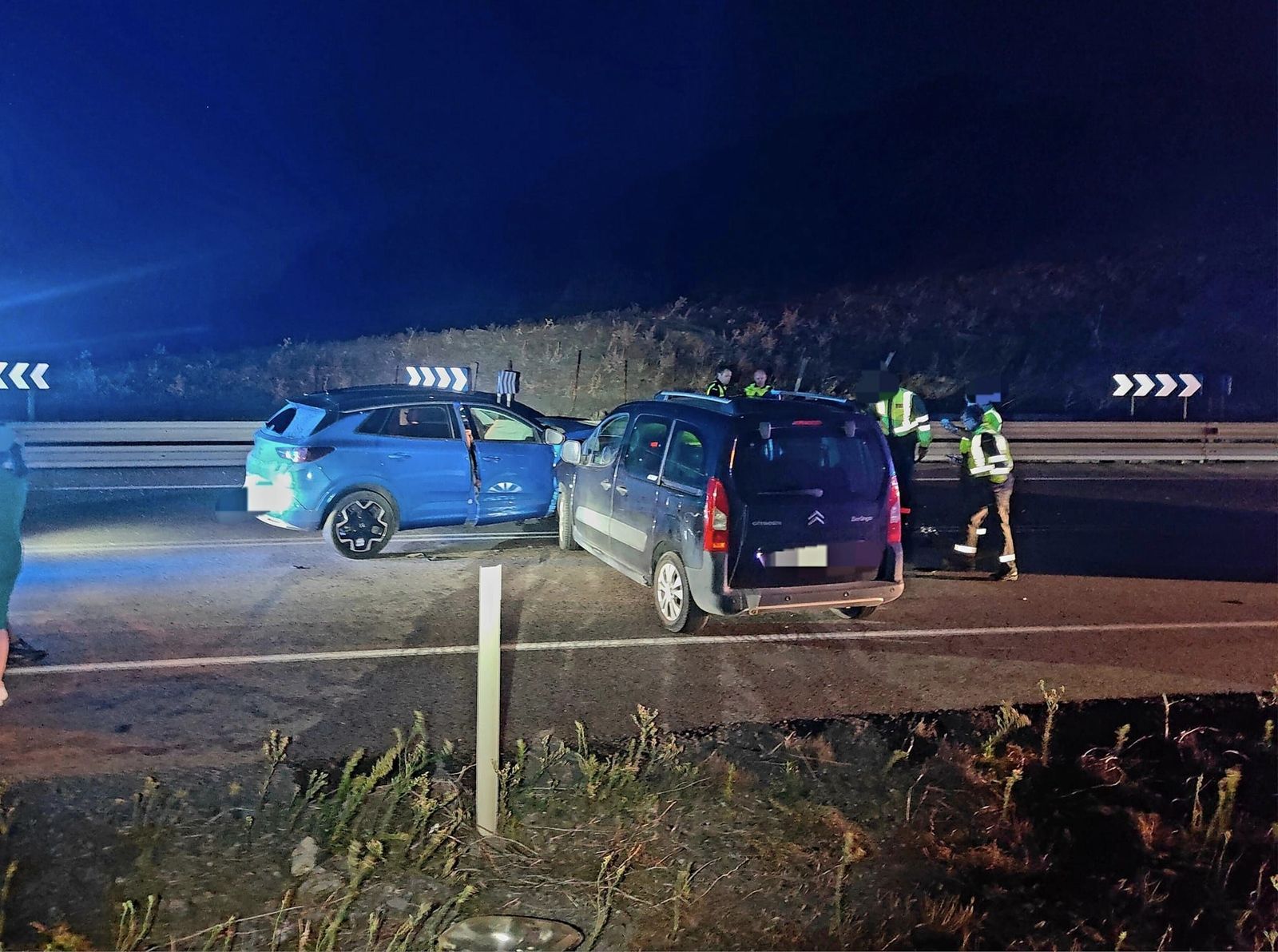 Los dos vehículos accidentados.