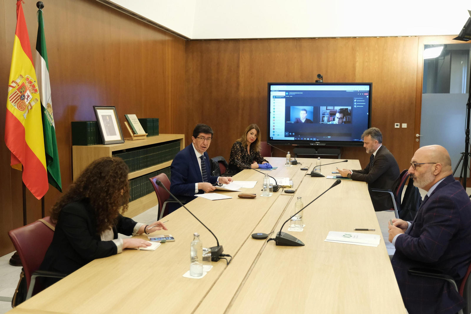 La reunión que Marín ha mantenido con los portavoces parlamentarios.