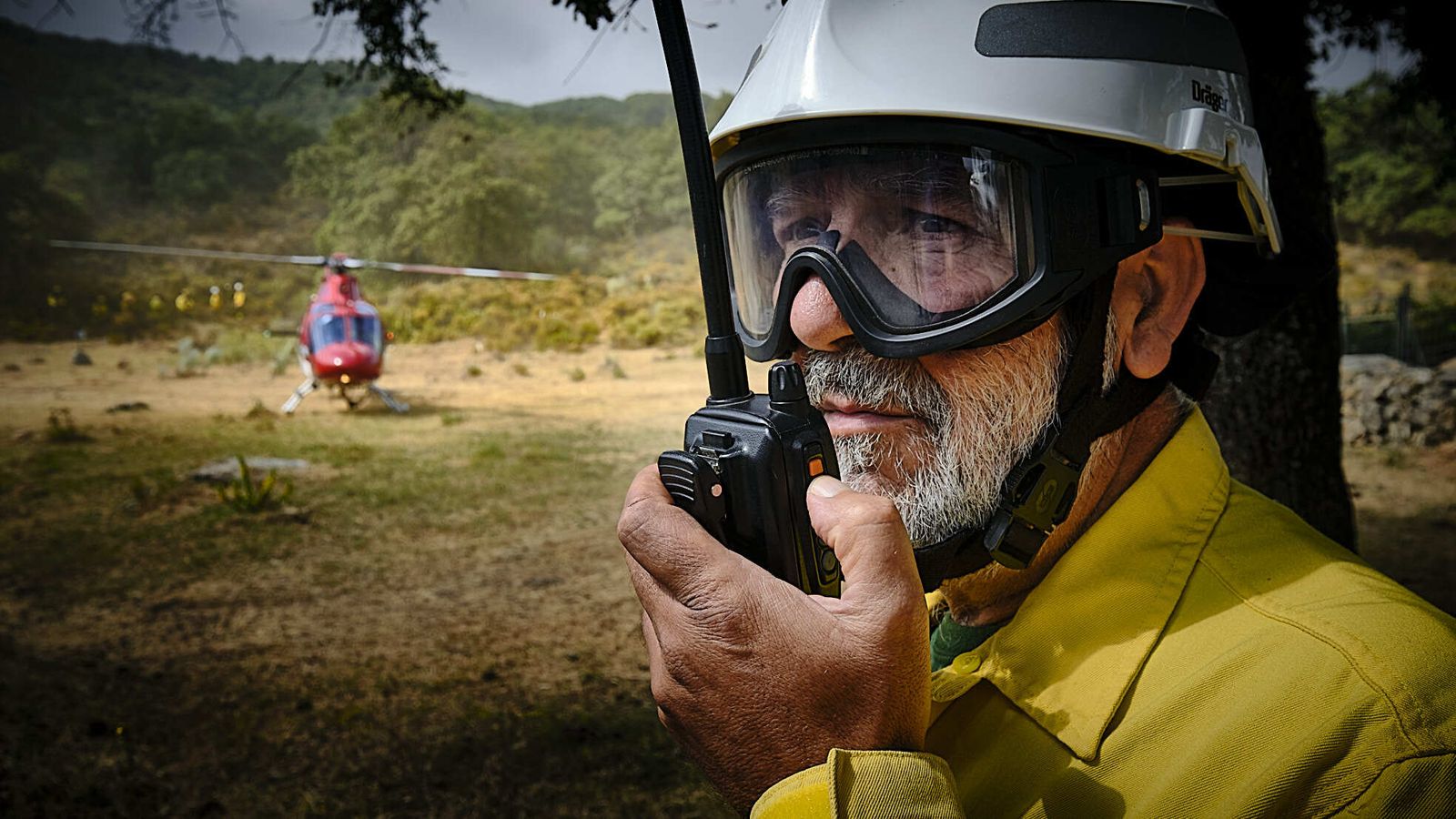 Simulacro de incendio del CEDEFO de Algodonales.