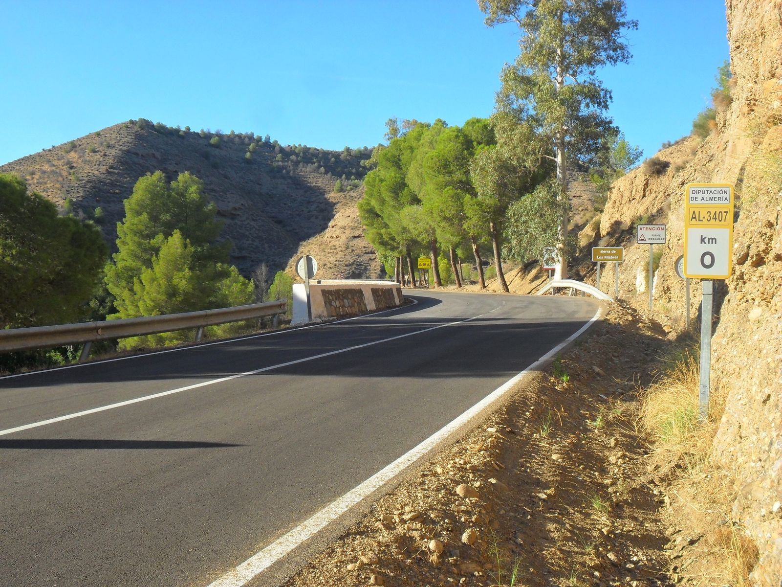 Carretera gestionada por la Diputación Provincial de Almería.