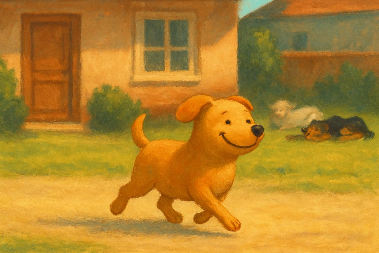 Ilustración de 'La perrita feliz'