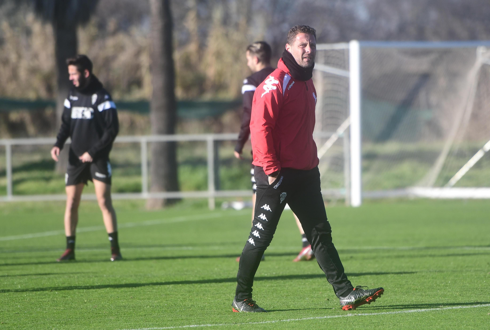 Curro Torres, durante un entrenamiento en la Ciudad Deportiva.