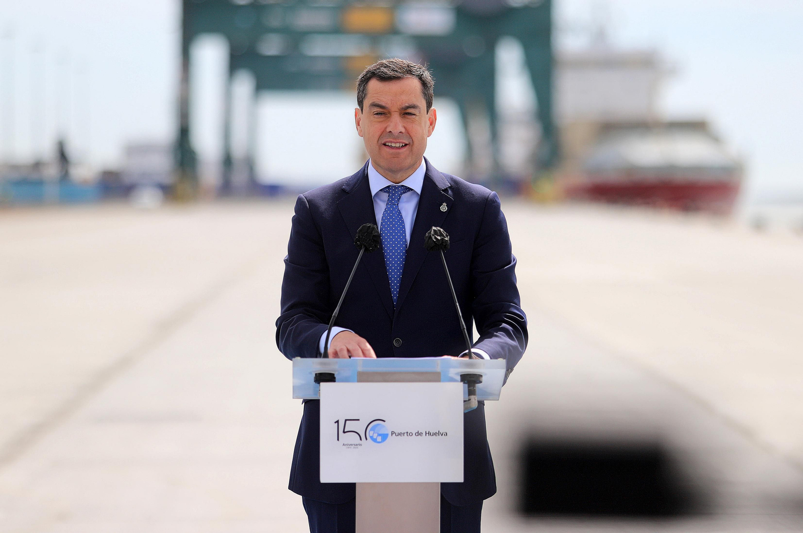 Imágenes de la inauguración de la ampliación norte del Muelle Sur del Puerto de Huelva