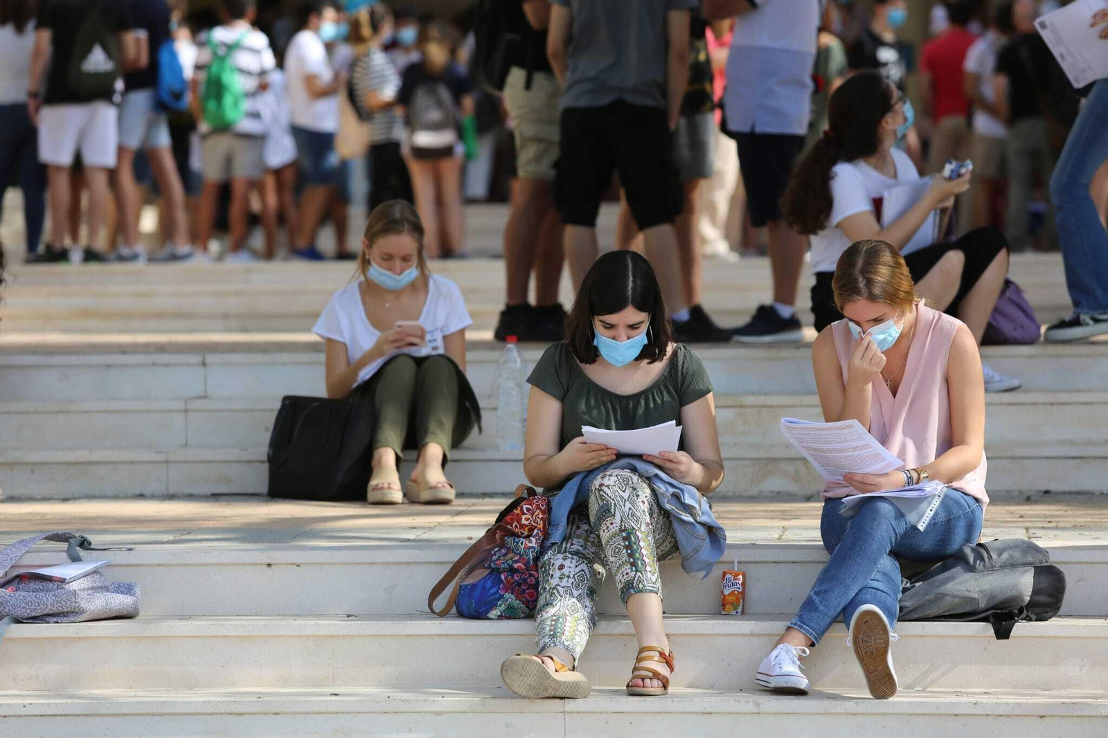 Arranca la Selectividad del coronavirus y las mascarillas en Málaga, en fotos