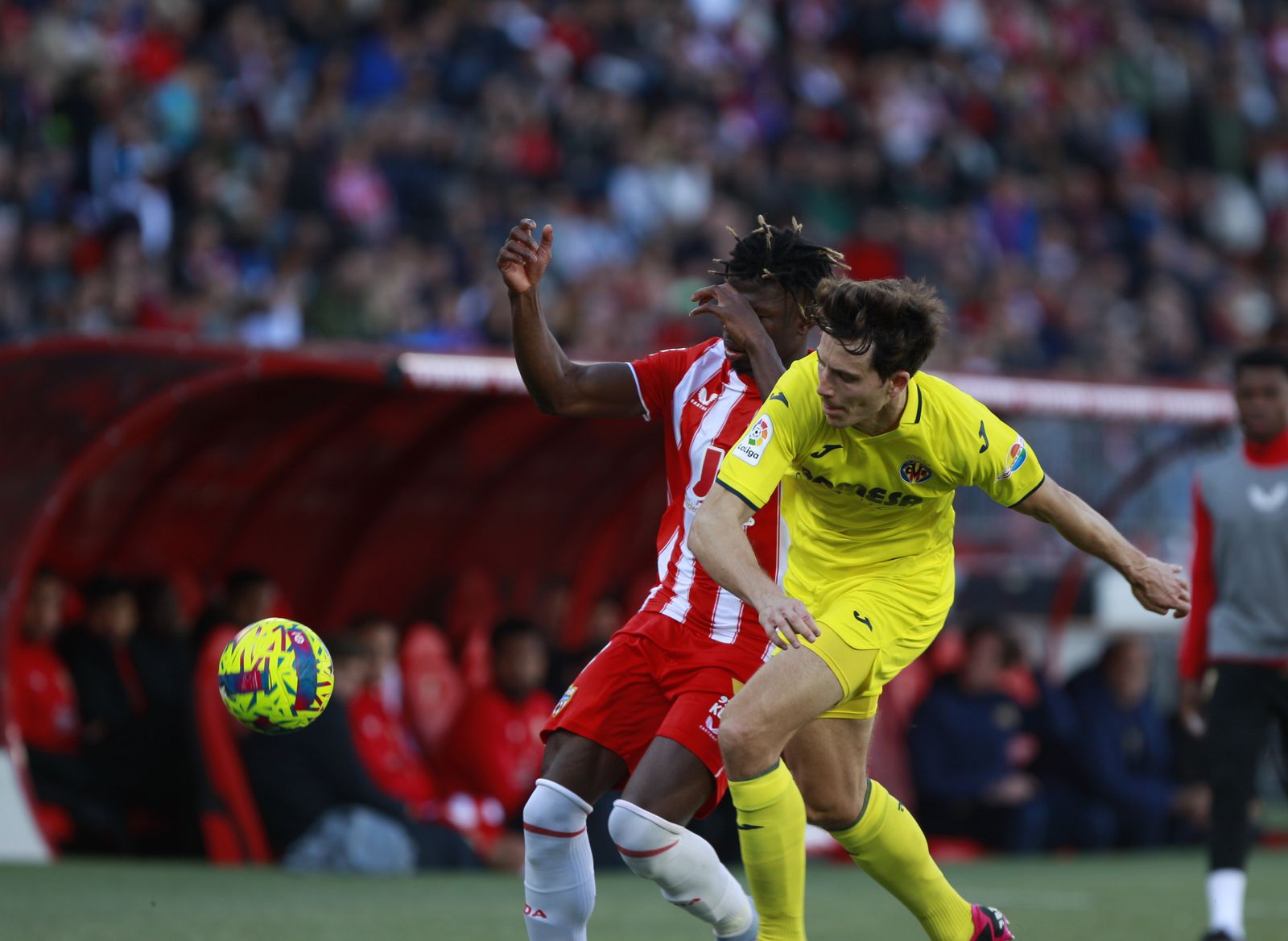 Imágenes de la derrota de la U.D. Almería ante el Villarreal por 0 a 2