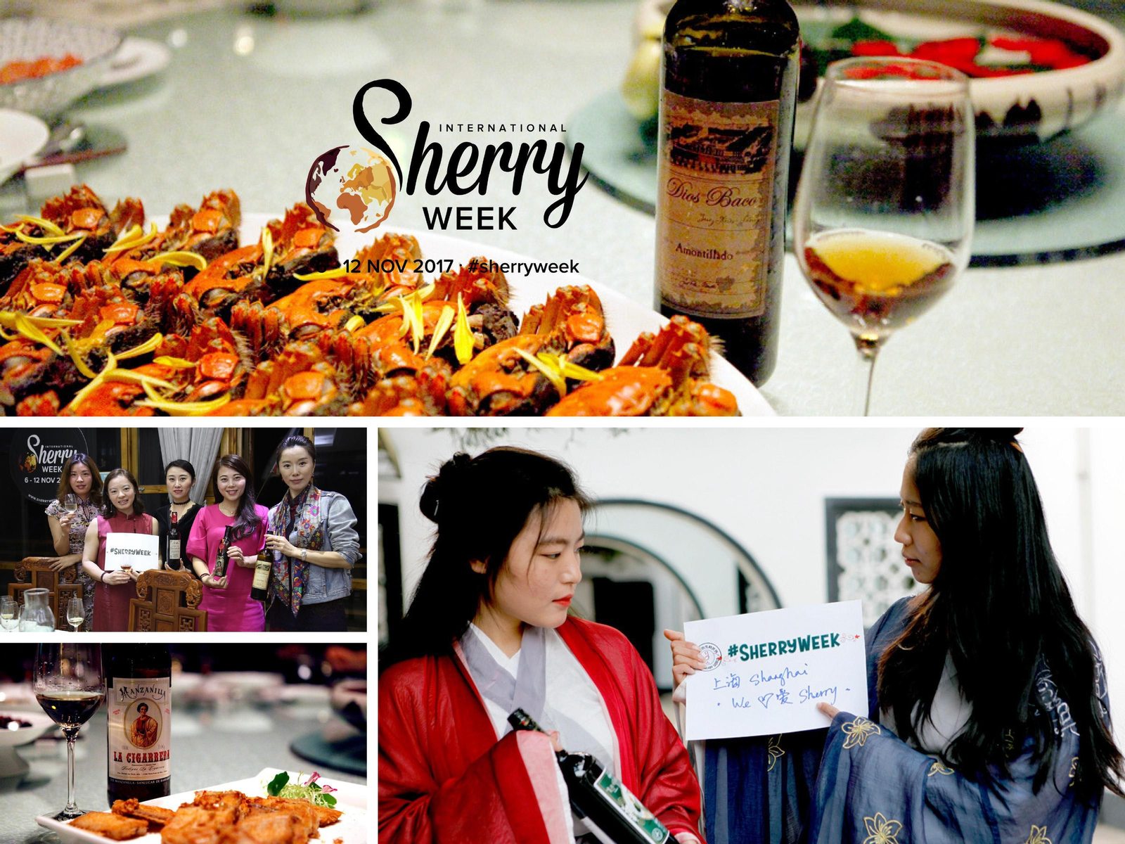 Dos chinas en un evento organizado en el país asiático por la Sherry Week.
