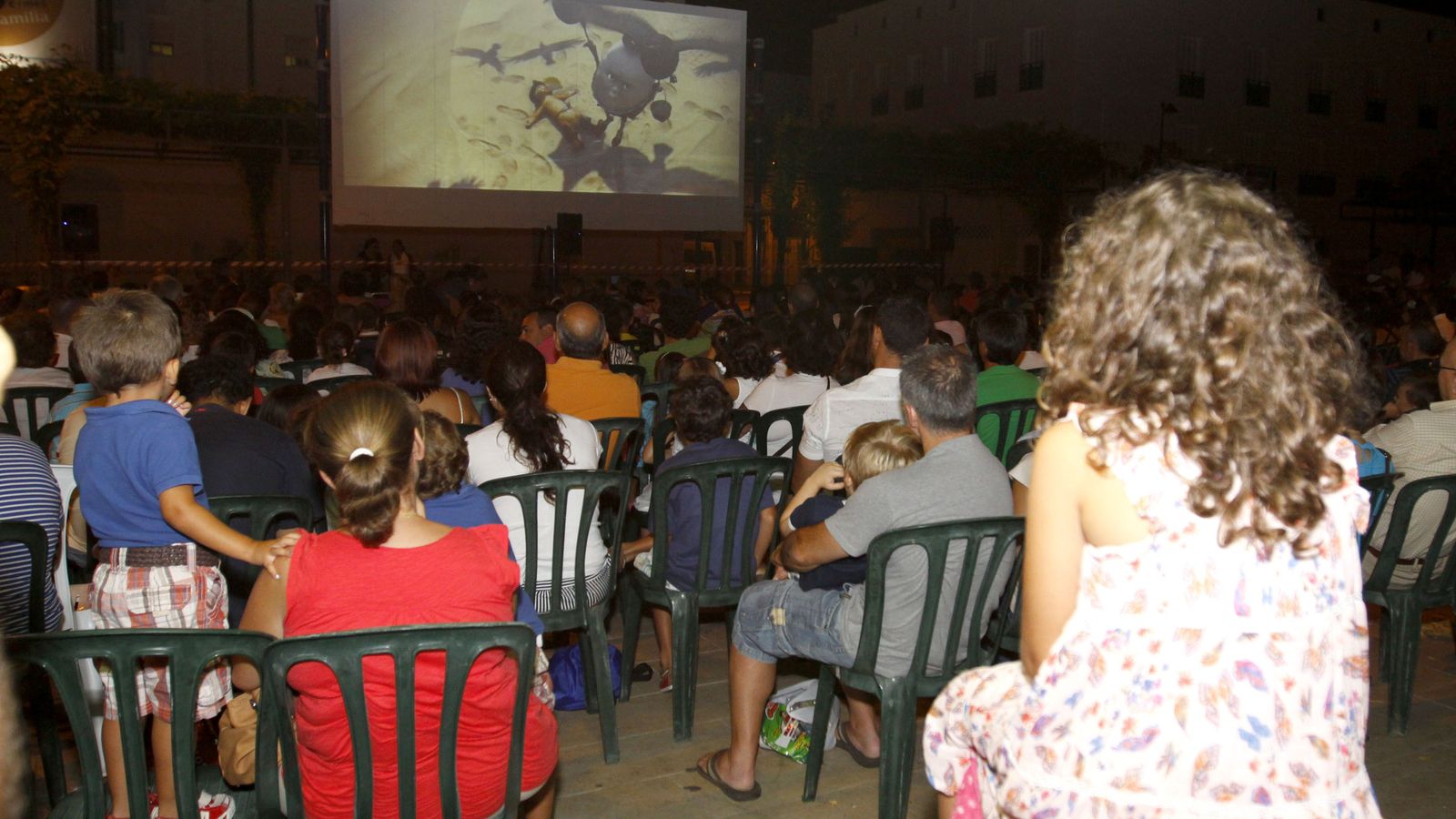 Cine de verano en la Plaza de las Bodegas, en una imagen de archivo.