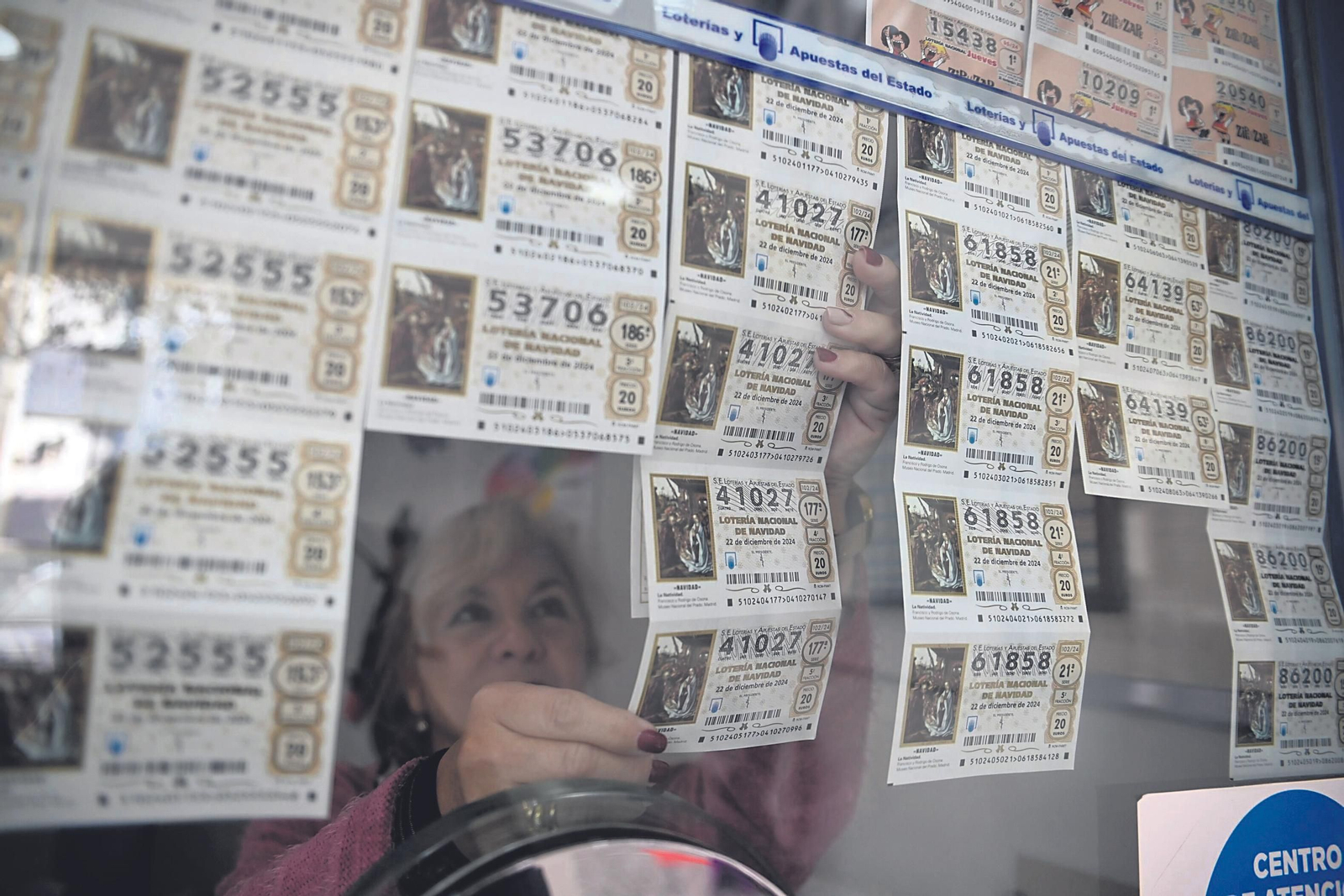 Décimos de la Lotería de Navidad.