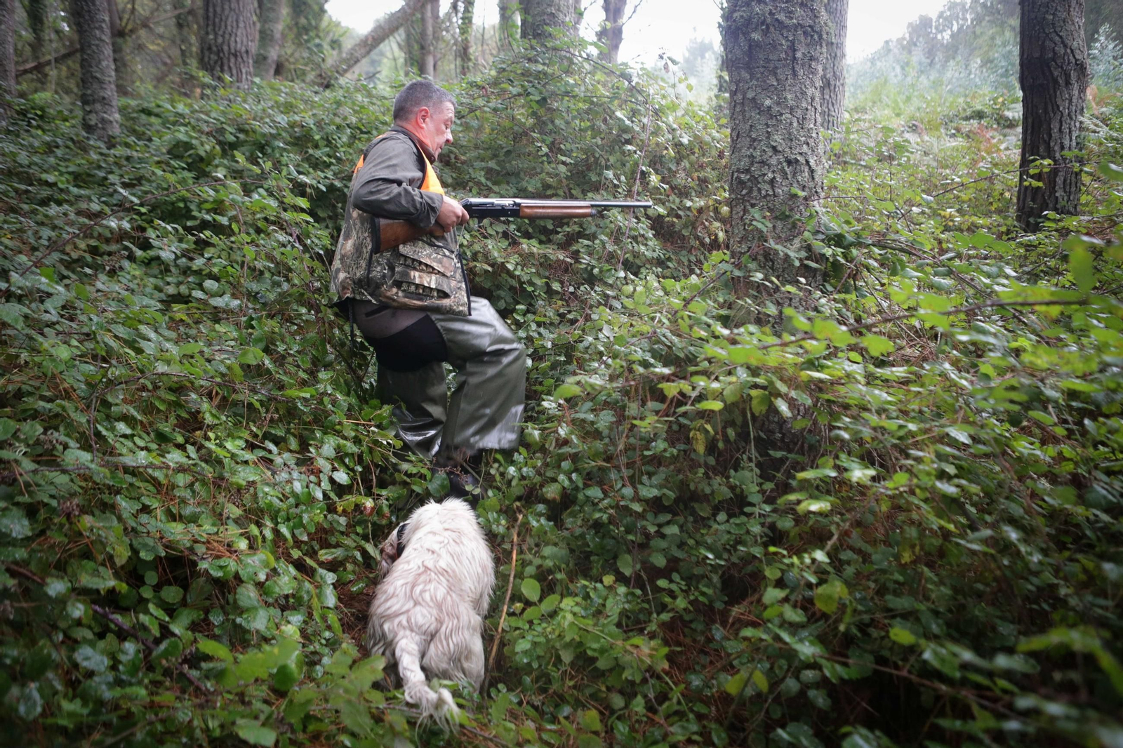Un hombre en una montería.