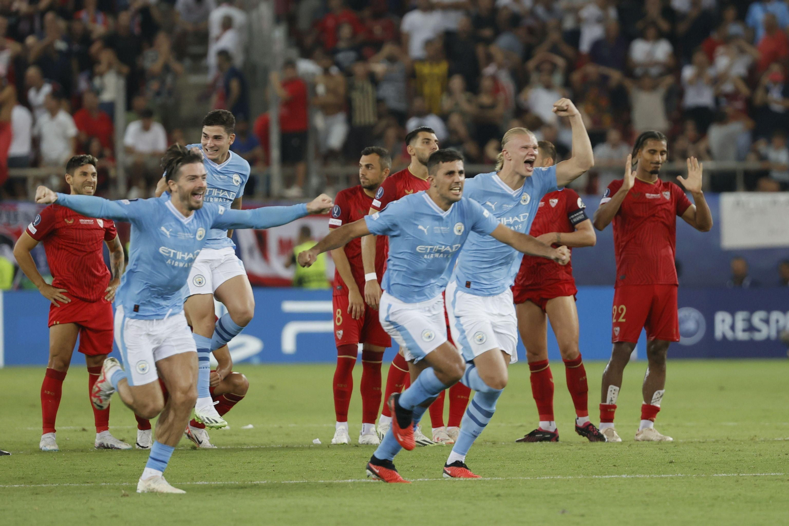Las fotos del Manchester City-Sevilla FC en la Supercopa de Europa