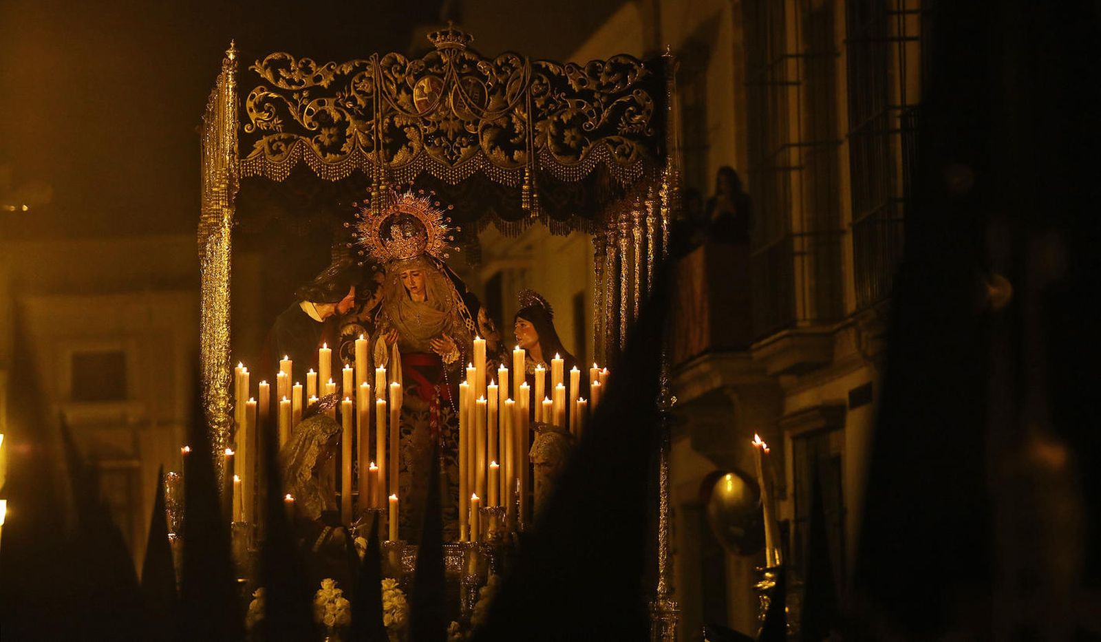 El palio de la Piedad fue el último que se pudo ver en la Semana Santa de 2019.