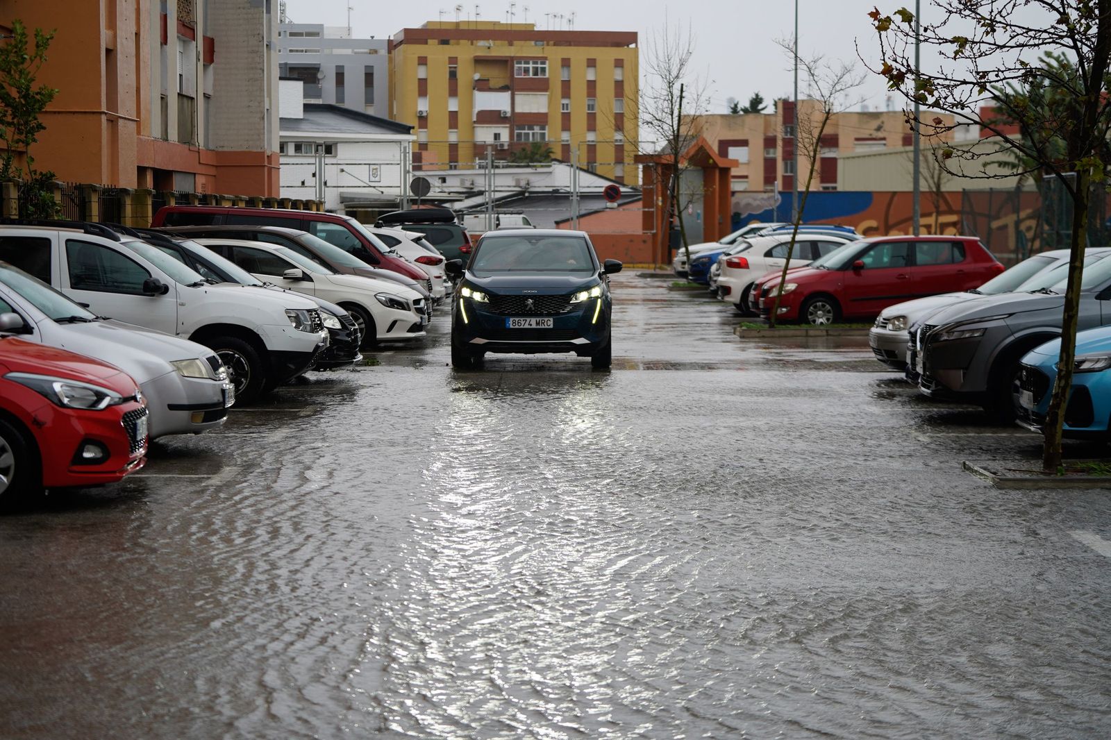 Fotos de las lluvias de la borrasca Leonardo este miércoles en Algeciras