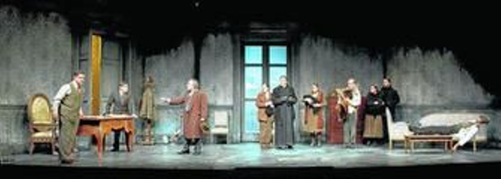 Uno de los ensayos de la obra El arte de la comedia.