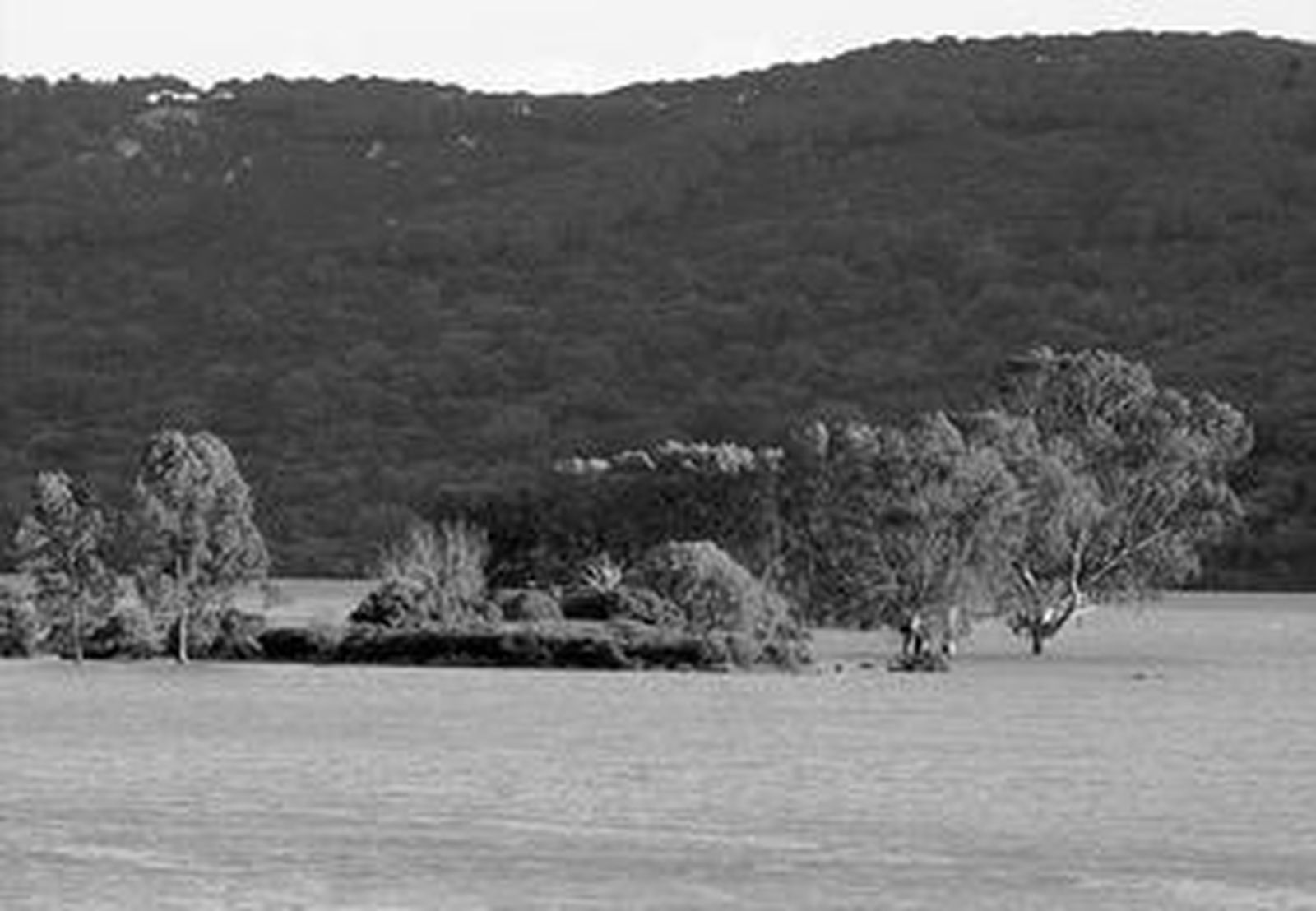 Imagen del embalse de Charco Redondo, que comenzó a aliviar agua ayer.