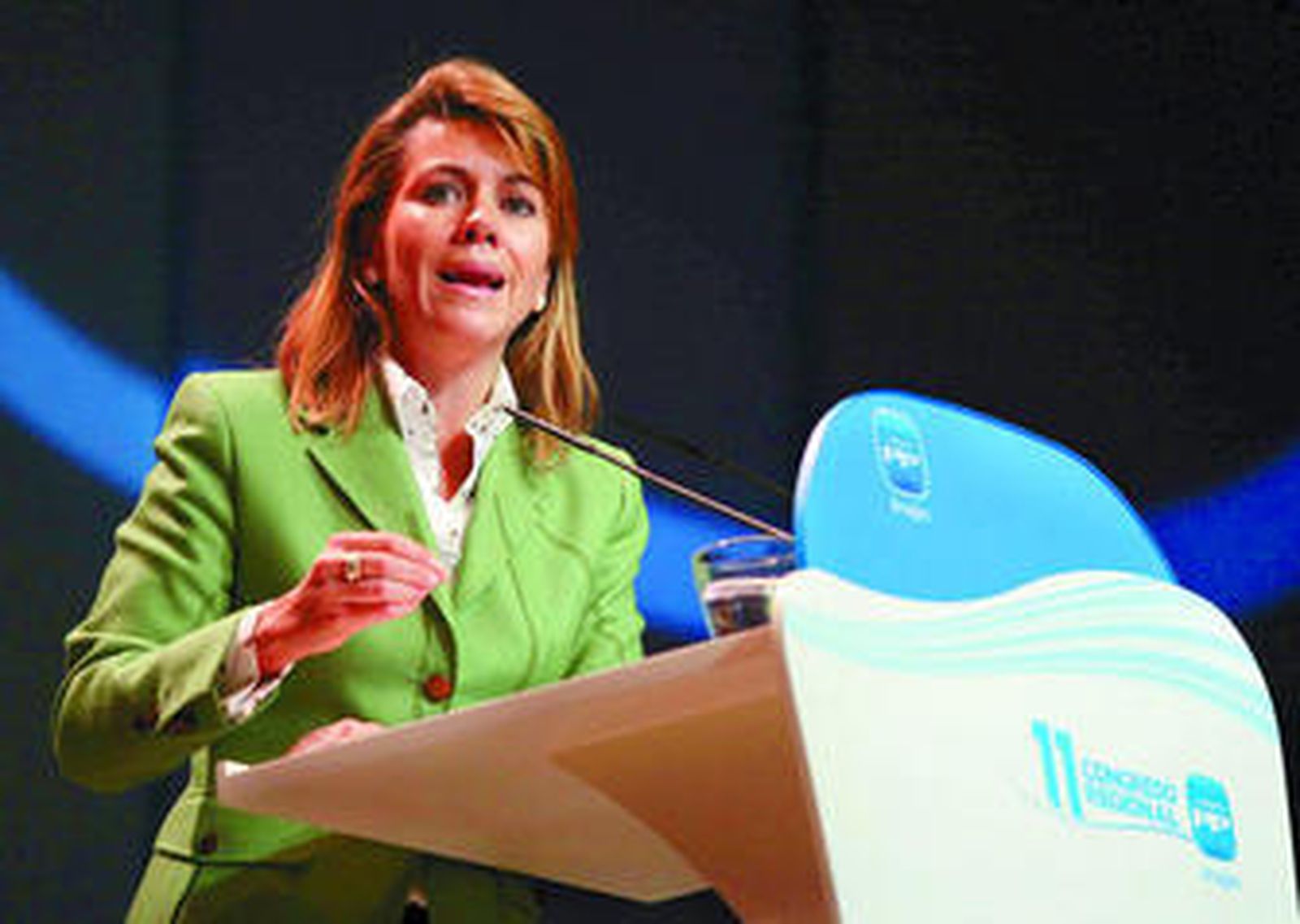 De Cospedal, ayer en el XI Congreso del PP de Aragón.