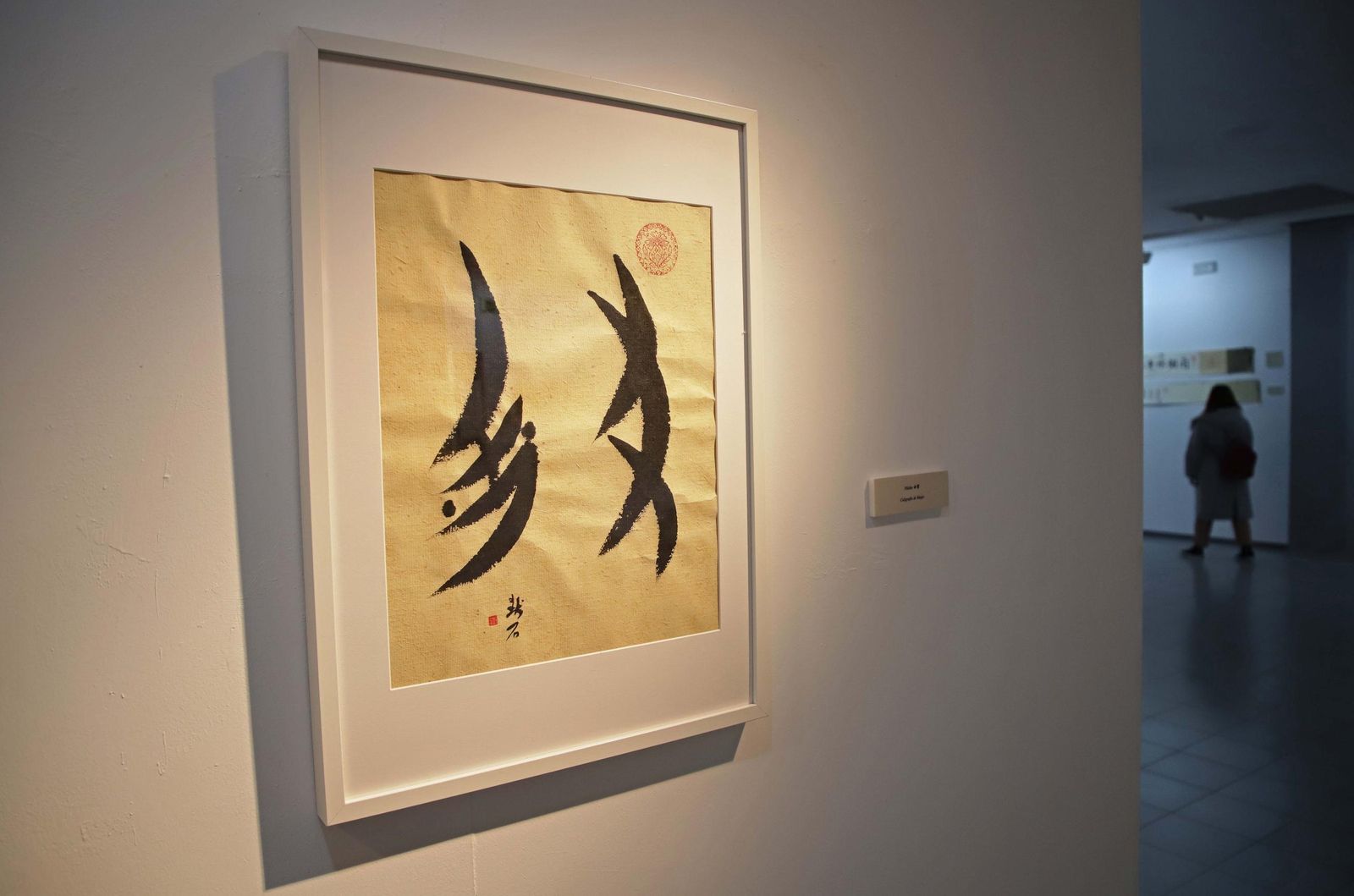 Fotos de la exposición de Caligrafía China estilo Nüshu y la Poesía de Lorca de Paco Lozano en Algeciras