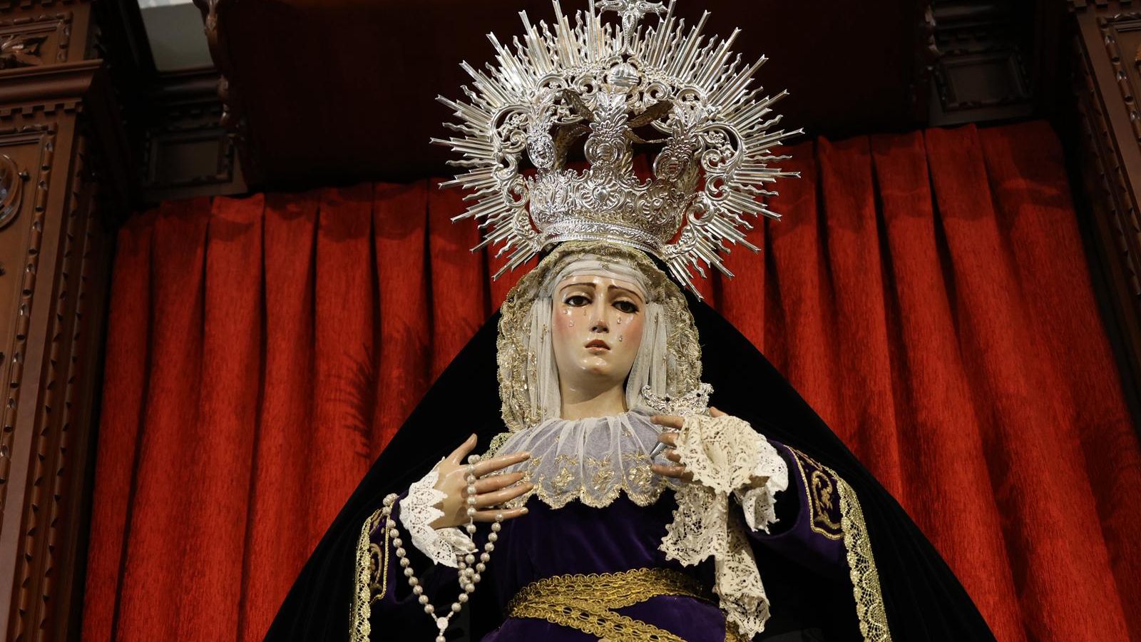 La Virgen de la Soledad, en la parroquia de la Concepción.