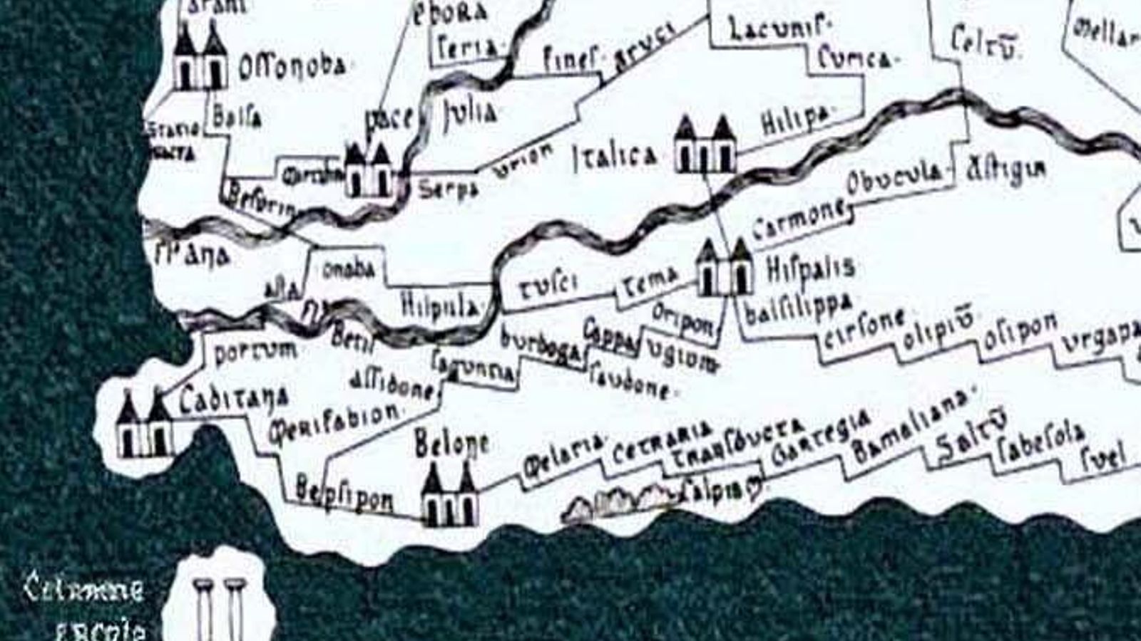 Vías romanas de la Tabula Peutingeriana, otro de los 'mapas de carreteras' del Imperio Romano.