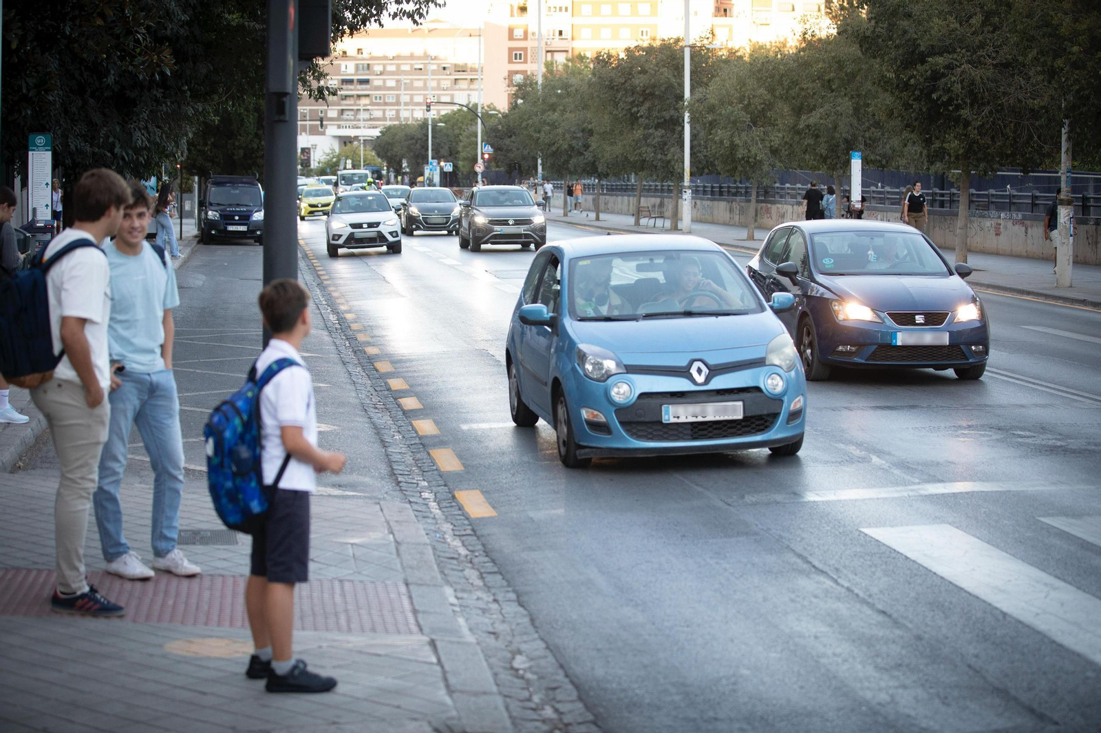 Estado del tráfico esta mañana en el entorno de Fuente Nueva.